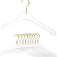 Luxury Clear Acrylic Coat Hanger With Gold Hook