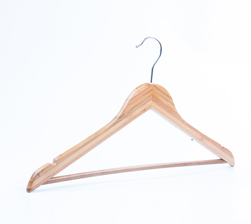 Bamboo Hanger For Clothes Display