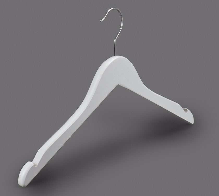 Top Quality White Wooden Shirt Hangers
