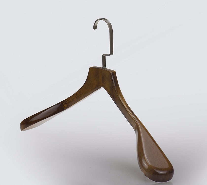 luxury Wood Coat Hangers with Extra-Wide Shoulder