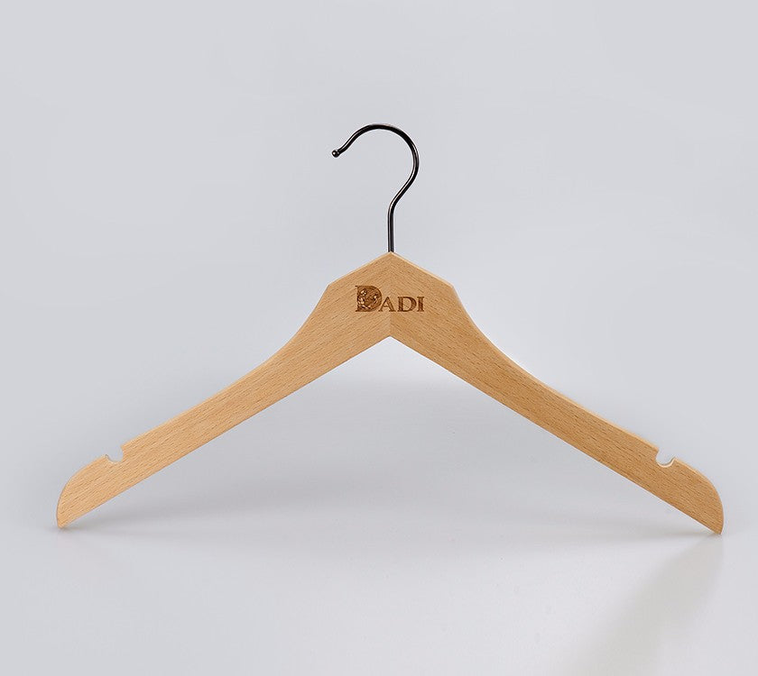 Natural Wooden Shirt Hanger For Garment Display