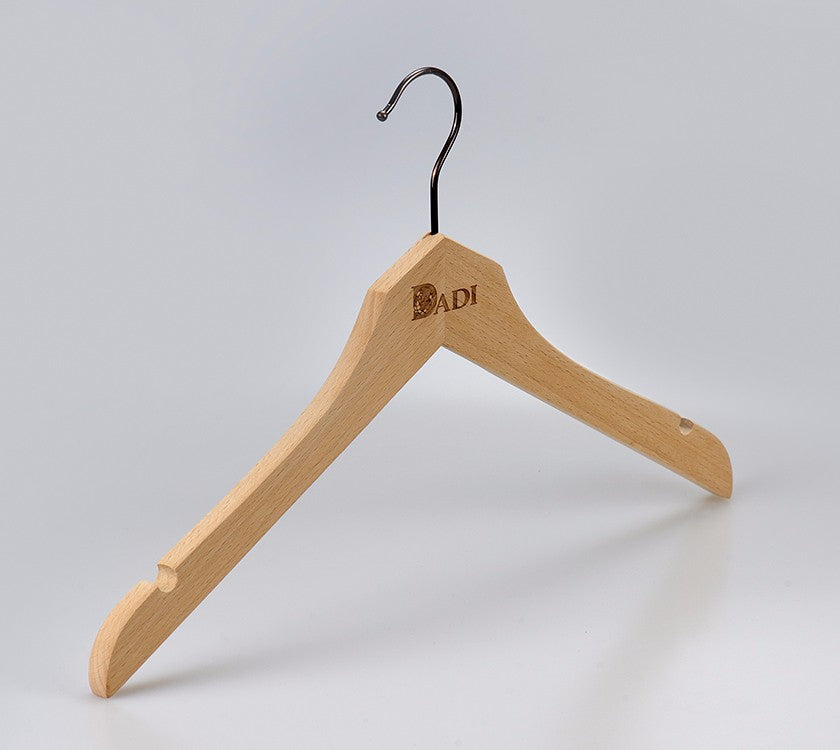 Natural Wooden Shirt Hanger For Garment Display