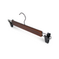 Walnut Finish Wooden Skirt Hanger With Clips