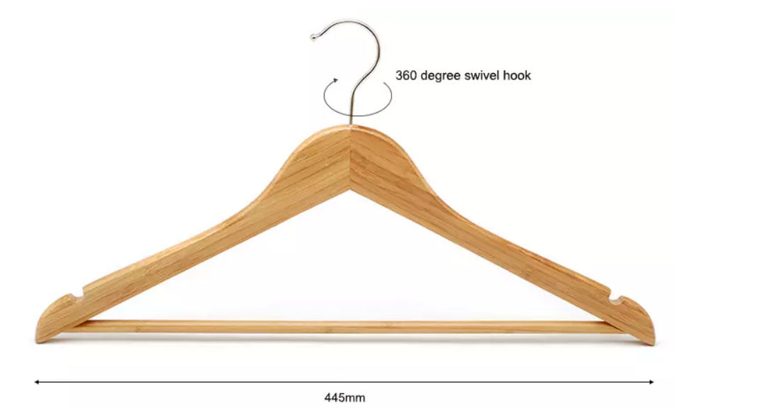 Bamboo Hanger For Clothes Display