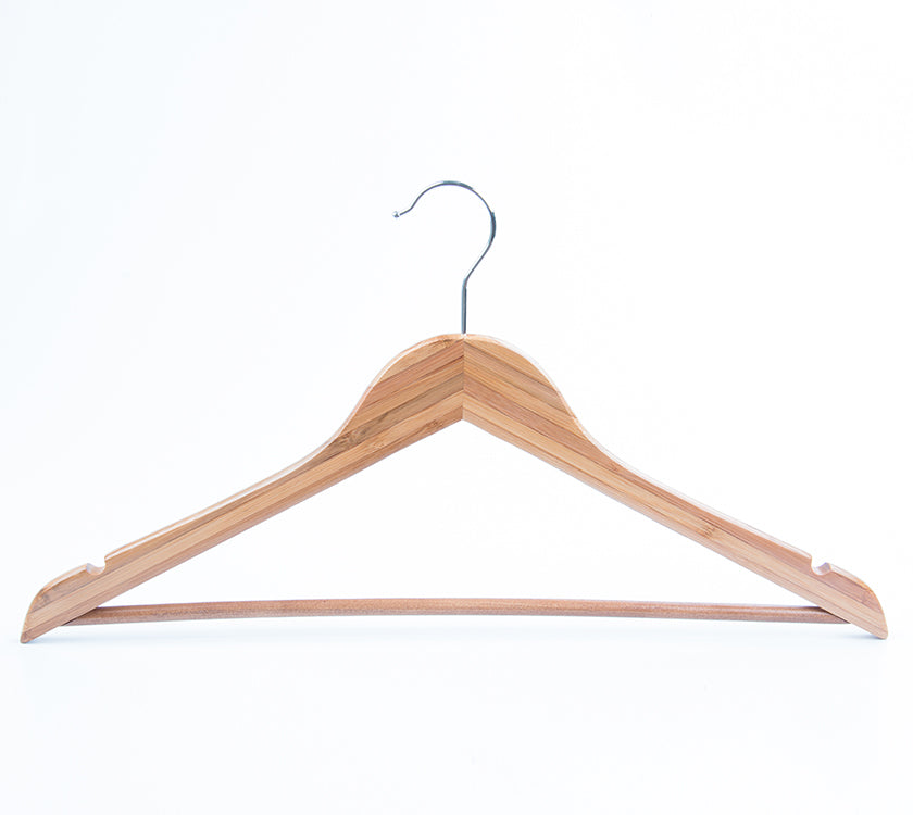 Bamboo Hanger For Clothes Display