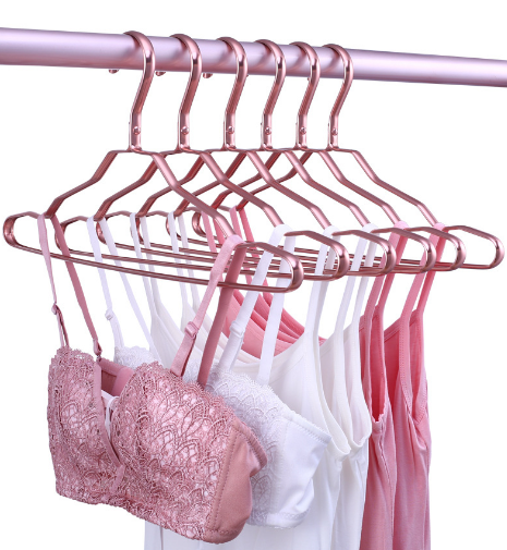 Rose Gold Strong Durable Metal Clothes Hangers For Garment