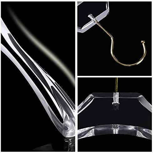 Luxury Clear Acrylic Coat Hanger With Wide Shoulder